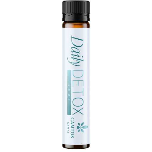 Virškinimo sistemai, kepenims, žarnynui Svorio palaikymui DAILY DETOX SHOT, 25 ml, 14 vnt. | Mano Vaistinė