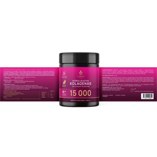 Arbūzų skonio hidrolizuotas kolagenas 15 000 GAMTOS NAMAI, 260 g | Mano Vaistinė