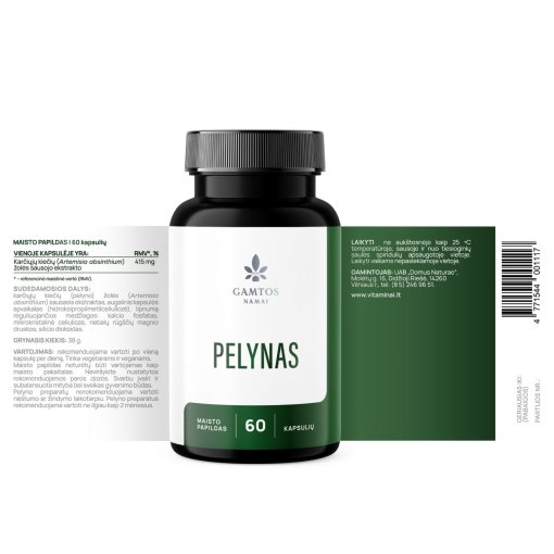 Virškinimo sistemos veiklai Pelynas GAMTOS NAMAI, 60 kaps. | Mano Vaistinė