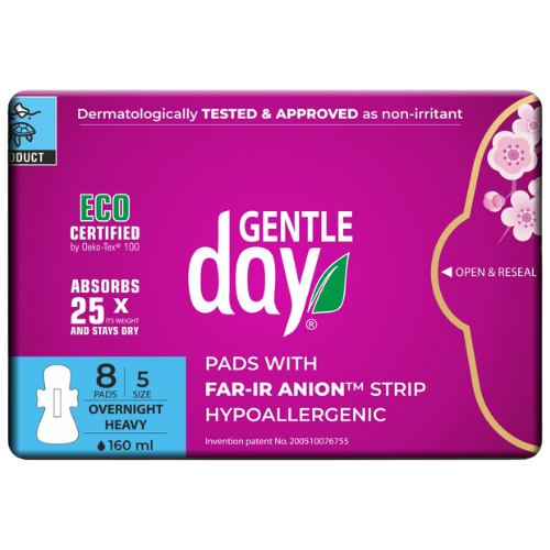 Su anijonu juostele Naktiniai paketai GENTLE DAY FAR-IR ANION, 8 vnt. | Mano Vaistinė