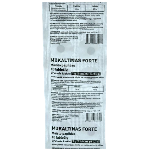 ELEVITA MUKALTINAS FORTE, 50 mg, 10 tablečių | Mano Vaistinė ELEVITA MUKALTINAS FORTE, 50 mg, 10 tablečių | Mano Vaistinė