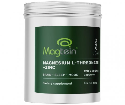 Gali prisidėti prie kognityvinės funkcijos stiprinimo Magnio L-treonatas L CELL 450mg, 120 kaps. | Mano Vaistinė