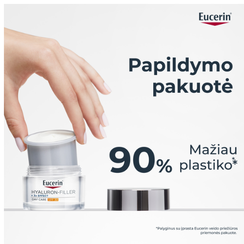 Su hialurono rūgštimi Dieninis veido kremas visų tipų odai EUCERIN HYALURON-FILLER, SPF 30, 50ml (papildymas) | Mano Vaistinė Su hialurono rūgštimi Dieninis veido kremas visų tipų odai EUCERIN HYALURON-FILLER, SPF 30, 50ml (papildymas) | Mano Vaistinė