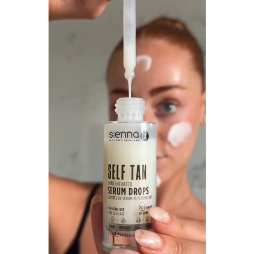 Savaiminio įdegio serumas veidui SIENNA X  CONCENTRATED SERUM DROPS, 30 ml | Mano Vaistinė