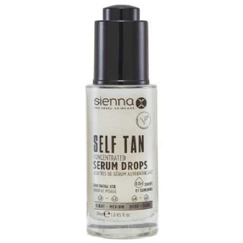 Savaiminio įdegio serumas veidui SIENNA X  CONCENTRATED SERUM DROPS, 30 ml | Mano Vaistinė