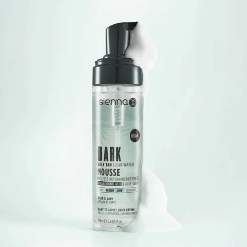 SIENNA X skaidrios savaiminio įdegio putos DARK TAN WATER MOUSSE, 190 ml | Mano Vaistinė SIENNA X skaidrios savaiminio įdegio putos DARK TAN WATER MOUSSE, 190 ml | Mano Vaistinė