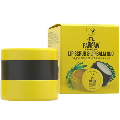 Tinka visiems odos tipams taip pat ir jautriai odai Lūpų šveitiklis-balzamas DR.PAWPAW SCRUB & NOURISH, 16 g | Mano Vaistinė