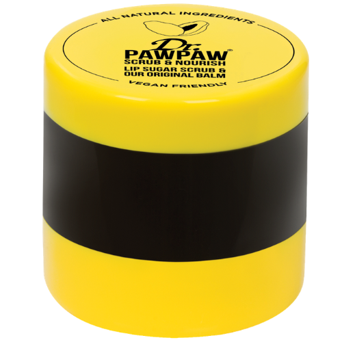 Tinka visiems odos tipams taip pat ir jautriai odai Lūpų šveitiklis-balzamas DR.PAWPAW SCRUB & NOURISH, 16 g | Mano Vaistinė