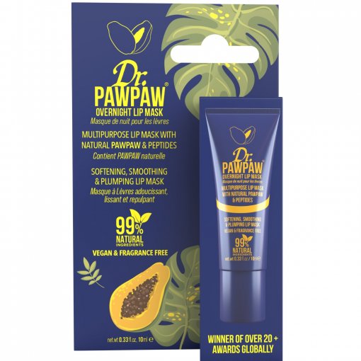 Intensyviai drėkina, suteikia putlumo Naktinė lūpų kaukė - balzamas DR.PAWPAW OVERNIGHT LIP, 10 ml | Mano Vaistinė