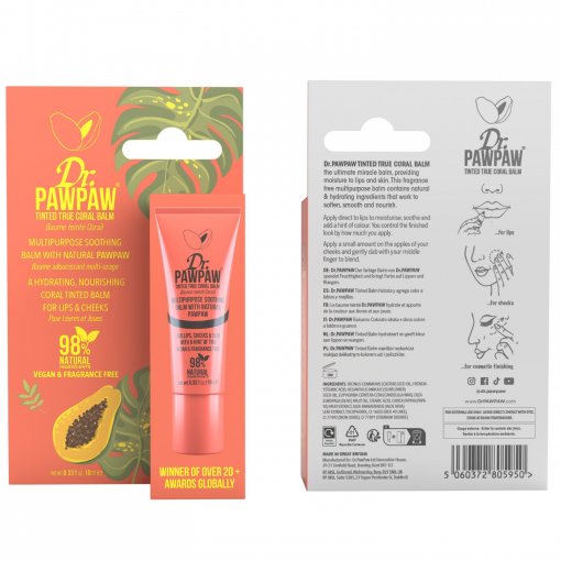 Lūpų balzamas Dr.PAWPAW TRUE CORAL, 10 ml | Mano Vaistinė