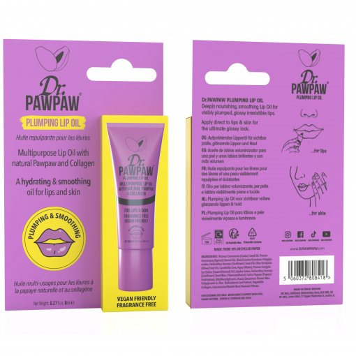 Maitina bei drėkina Putlinantis lūpų aliejus DR.PAWPAW COLLAGEN LIP, 10 ml | Mano Vaistinė
