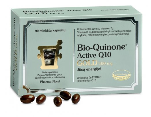 Bio-Quinone Active Q10 GOLD 100mg, 90 kapsulių | Mano Vaistinė