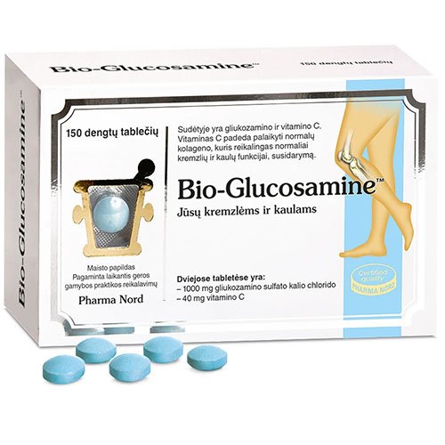 Maisto papildas sąnariams Bio-Glucosamine 500 mg tabletės, N150 | Mano Vaistinė