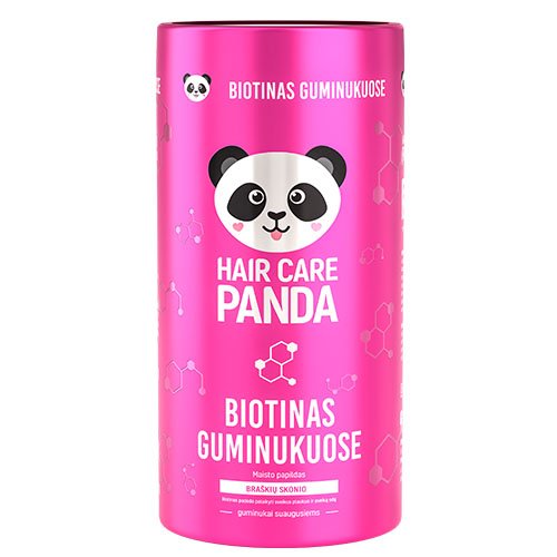Hair Care Panda Biotinas guminukai N60 | Mano Vaistinė