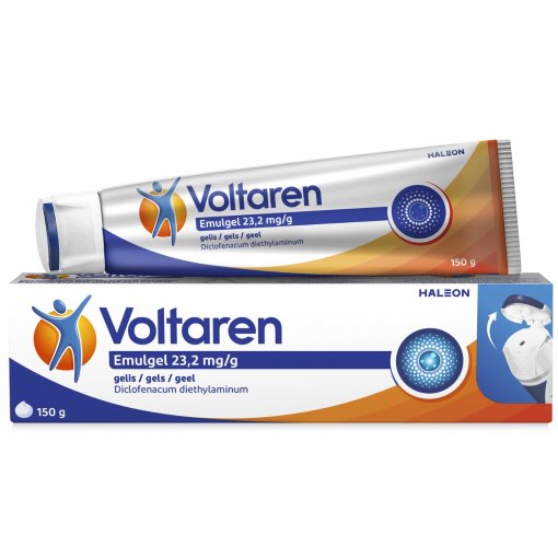 Skausmui malšinti ir uždegimui slopinti Gelis VOLTAREN EMULGEL, 23,2mg/g, 150 g | Mano Vaistinė