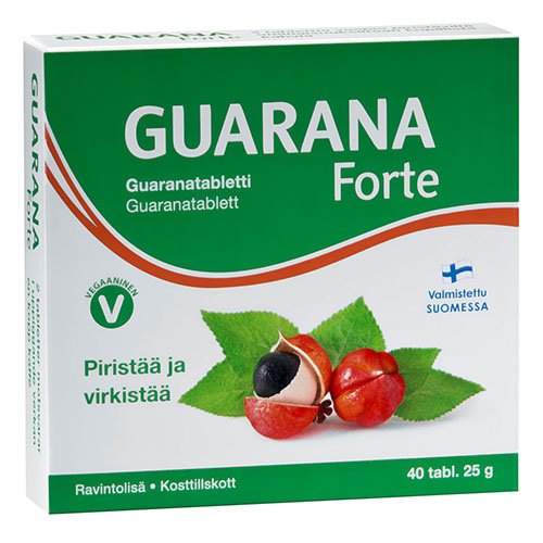 Maisto papildas energijai Guarana Forte tabletės, N40 | Mano Vaistinė