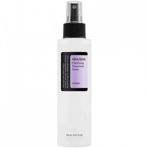 Švelniai nušveičia odą ir efektyviai šalina negyvas odos ląsteles Eksfolijuojantis tonikas COSRX AHA/BHA CALARIFYING TREATMENT TONER, 150 ml | Mano Vaistinė