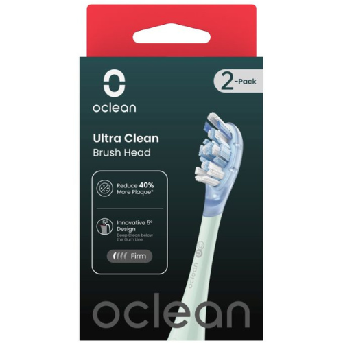 Pakaitinės galvutės šepetėliui žalios spalvos OCLEAN X ULTRA White AIR PUMP, 2 vnt. | Mano Vaistinė