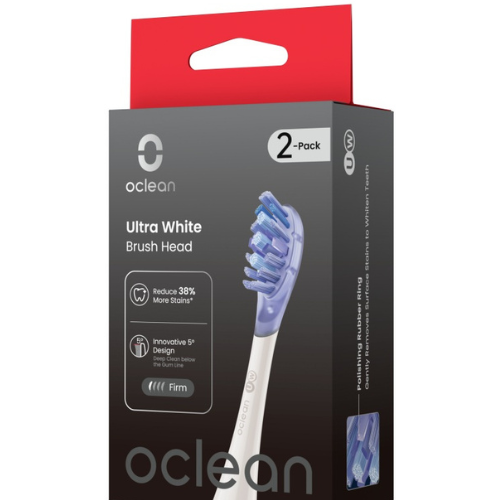 Pakaitinės galvutės šepetėliui OCLEAN X ULTRA White BRUSH HEAD, 2 vnt. | Mano Vaistinė