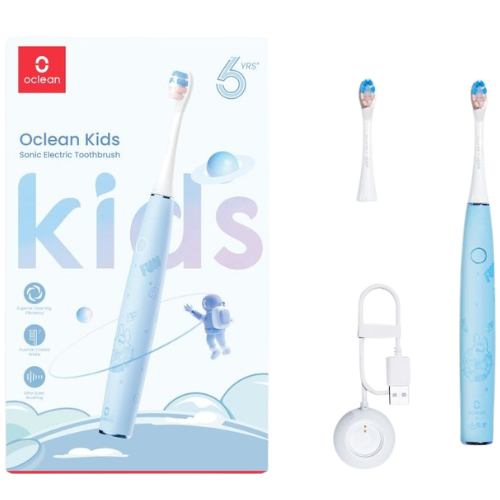 Vaikiškas elektrinis dantų šepetėlis OCLEAN KIDS (žydras)  | Mano Vaistinė