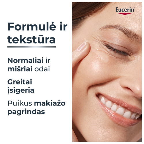 Normaliai ir mišriai odai Dieninis kremas nuo raukšlių EUCERIN HYALURON-FILLER, SPF 15, 50 ml | Mano Vaistinė