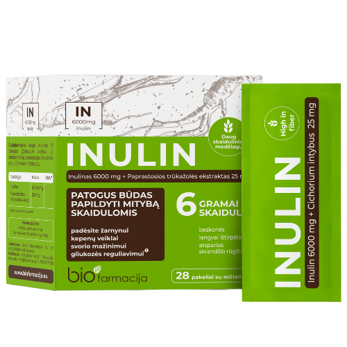 Žarnynui BIOFARMACIJA INULIN  6.5g, 28 paketėlių | Mano Vaistinė