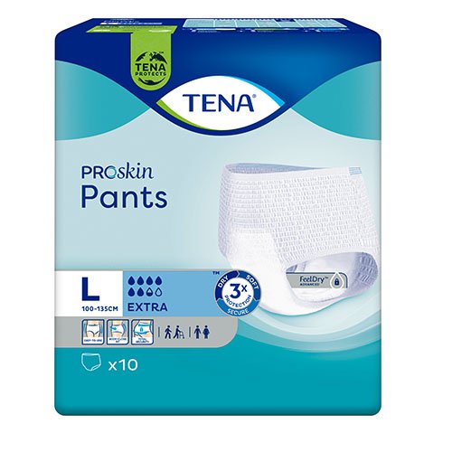 Sauskelnės, kelnaitės TENA Pants Extra Sauskelnės-kelnaitės, L, 10 vnt. | Mano Vaistinė