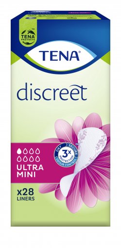 Higieniniai įklotai TENA Discreet Ultra Mini įklotai, 28 vnt. | Mano Vaistinė