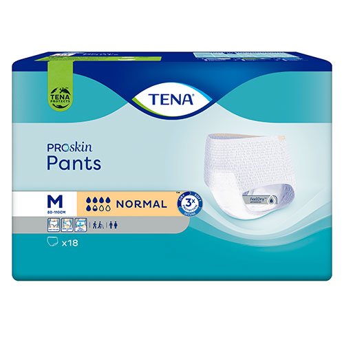 Sauskelnės, kelnaitės ir įklotai TENA Pants Normal Sauskelnės-kelnaitės, M, 18 vnt. | Mano Vaistinė