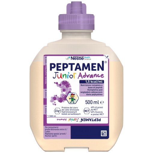Tinka vaikams nuo 1 metų Ypač kaloringas medicininis gėrimas NESTLE PEPTAMEN JUNIOR ADVANCE, 500 ml | Mano Vaistinė