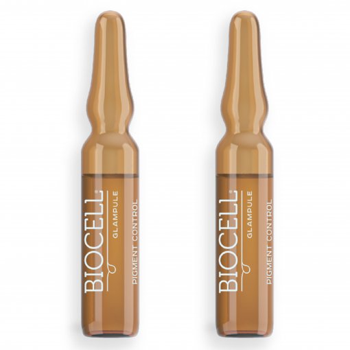 Odos atspalvį suvienodinantis Pigmentaciją kontroliuojantis serumas BIOCELL GLAMPULE PIGMENT CONTROL, 2x2ml | Mano Vaistinė