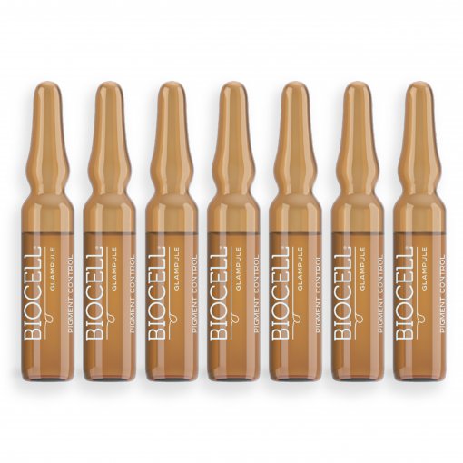 Odos atspalvį suvienodinantis Pigmentaciją kontroliuojantis serumas BIOCELL GLAMPULE PIGMENT CONTROL, 7x2ml | Mano Vaistinė