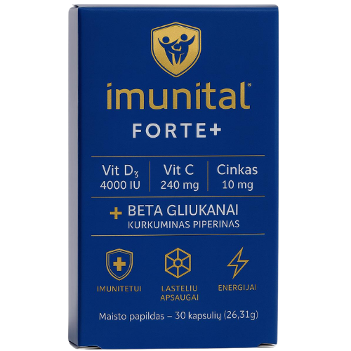 Imuninei sistemai IMUNITAL FORTE+, 30 kapsulių | Mano Vaistinė Imuninei sistemai IMUNITAL FORTE+, 30 kapsulių | Mano Vaistinė