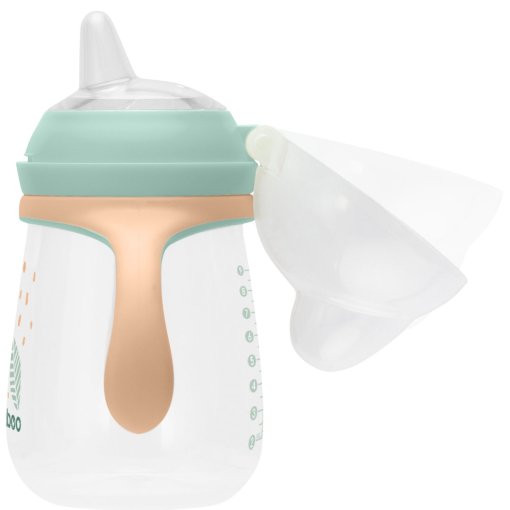 Atspari smūgiams ir kritimams Gertuvė su silikoniniu snapeliu 6 + mėn BABOO, 260 ml | Mano Vaistinė