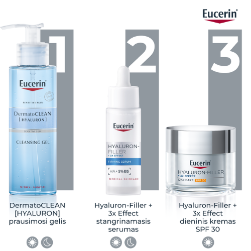 Su hialurono rūgštimi Dieninis veido kremas visų tipų odai EUCERIN HYALURON-FILLER, SPF 30, 50ml (papildymas) | Mano Vaistinė Su hialurono rūgštimi Dieninis veido kremas visų tipų odai EUCERIN HYALURON-FILLER, SPF 30, 50ml (papildymas) | Mano Vaistinė