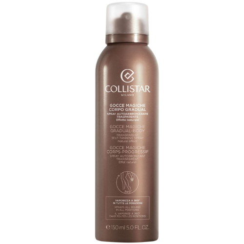 Savaiminio įdegio purškiamoji priemonė COLLISTAR GRADUAL BODY GOCCE MAGICHE TRANSPARENT, 150 ml | Mano Vaistinė Savaiminio įdegio purškiamoji priemonė COLLISTAR GRADUAL BODY GOCCE MAGICHE TRANSPARENT, 150 ml | Mano Vaistinė