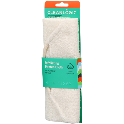 Šluostė-kempinė padeda pašalinti sausą ir pažeistą odą Ištempiama kūno plaušinė CLEANLOGIC SUSTAINABLE EXFOLIATING STRETCH CLOTH   | Mano Vaistinė
