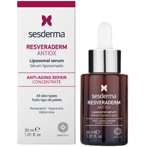 Odai, kuri praradusi elastingumą ir gyvybingumą, bei odai su senėjimo procesais Antioksidacinis liposominis serumas SESDERMA RESVERADERM, 30 ml | Mano Vaistinė