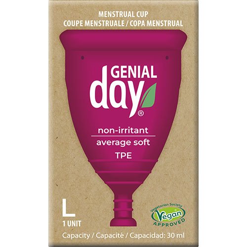 Menstruacinė taurelė Ekologiška menstruacinė taurelė GENIAL DAY, L dydis | Mano Vaistinė