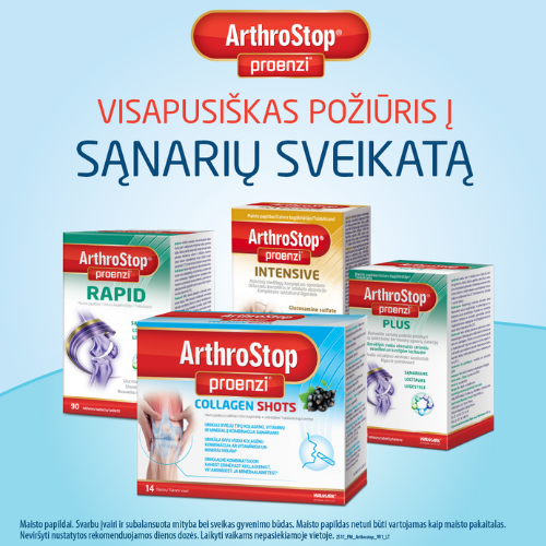 Sąnariams PROENZI ATHROSTOP RAPID, 90 tablečių | Mano Vaistinė