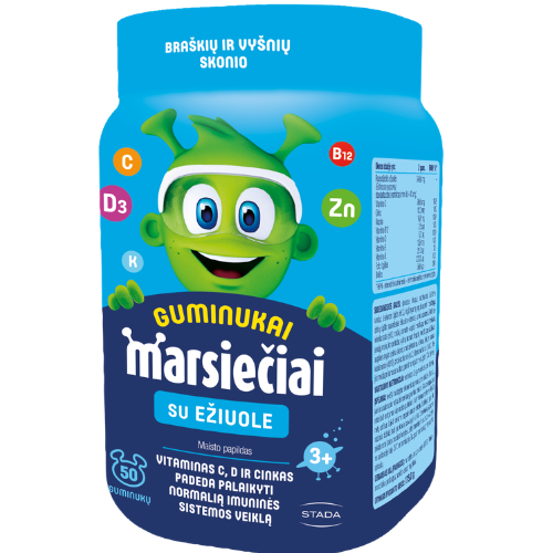 Su vitaminu C ir cinku. Vaikų imunitetui Vaikams MARSIEČIAI GUMINUKAI SU EŽIUOLE, 50 guminukų | Mano Vaistinė Su vitaminu C ir cinku. Vaikų imunitetui Vaikams MARSIEČIAI GUMINUKAI SU EŽIUOLE, 50 guminukų | Mano Vaistinė