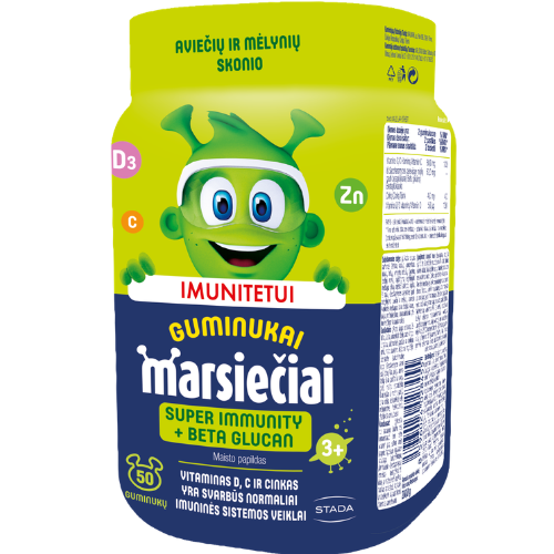Normaliai imuninės sistemos veiklai Vaikams MARSIEČIAI SUPER IMMUNITY, 50 guminukų | Mano Vaistinė Normaliai imuninės sistemos veiklai Vaikams MARSIEČIAI SUPER IMMUNITY, 50 guminukų | Mano Vaistinė