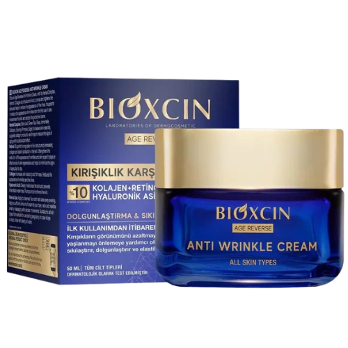 Naktinis veido kremas su hialurono rūgštimi BIOXCIN AGE REVERSE ANTI WRINKLE CREAM, 50ml | Mano Vaistinė