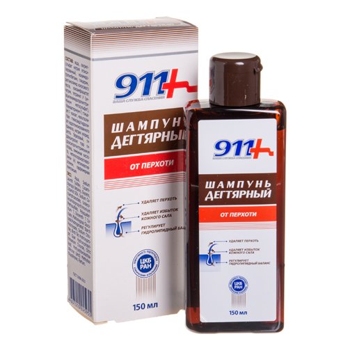 911 Šampūnas degutinis nuo pleiskanų 150ml N1 911 Šampūnas degutinis nuo pleiskanų 150ml N1