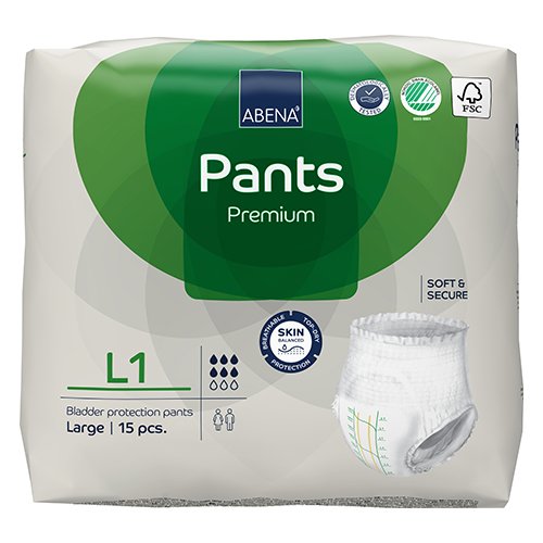 ABENA Pants L1 Premium sauskelnės-kelnaitės, 15 vnt. | Mano Vaistinė