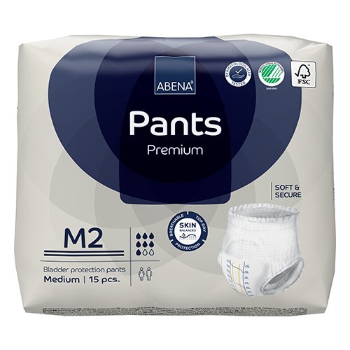 ABENA Pants M2 Premium sauskelnės-kelnaitės, 15 vnt. | Mano Vaistinė