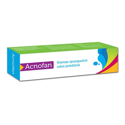 Veido priežiūros priemonė probleminei odai Acnofan kremas spuoguotos odos priežiūrai, 25 ml | Mano Vaistinė