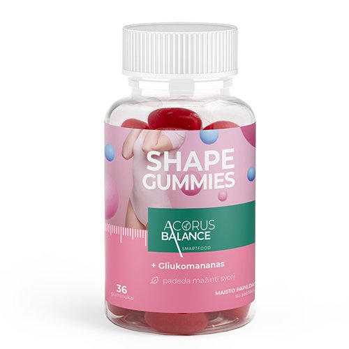 Acorus Balance SHAPE GUMMIES + gliukomananas guminukai 5g N36 | Mano Vaistinė