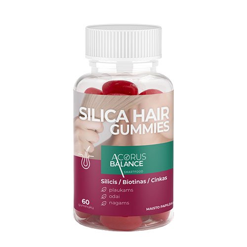Acorus Balance SILICA HAIR gummies 2.5g guminukai N60 | Mano Vaistinė