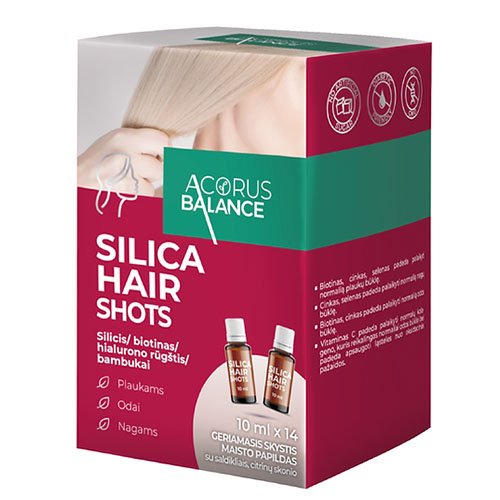 Acorus Balance SILICA HAIR Shots 10ml N14 | Mano Vaistinė